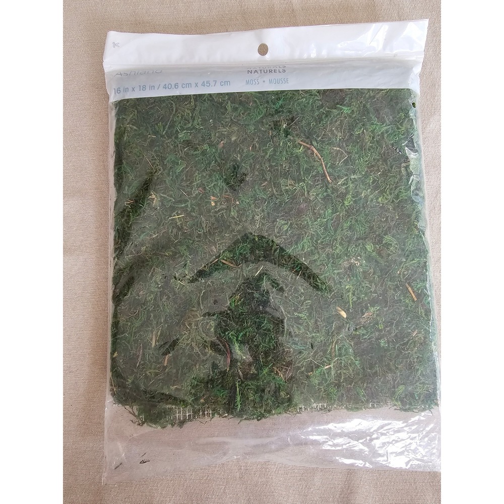 Ashland Naturals Green Moss Mat 16x18 Sheet for Floral Crafts and Decor